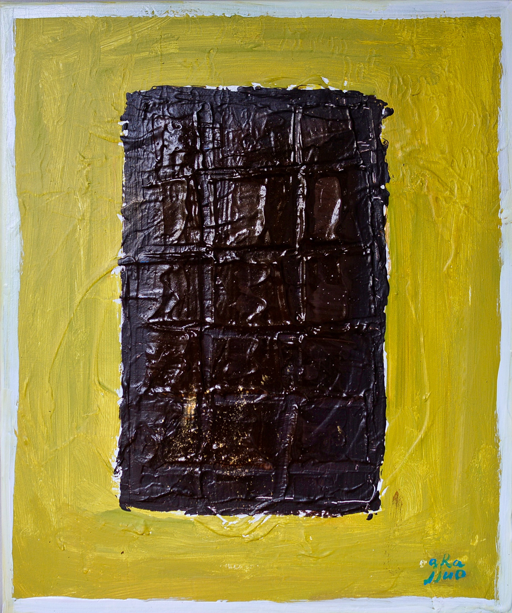 “Golden Chocolate” painting by Ara Radvilė