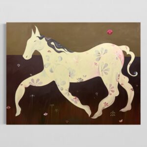 'The Myth of the Red Moon' original painting by Ara Radvilė
