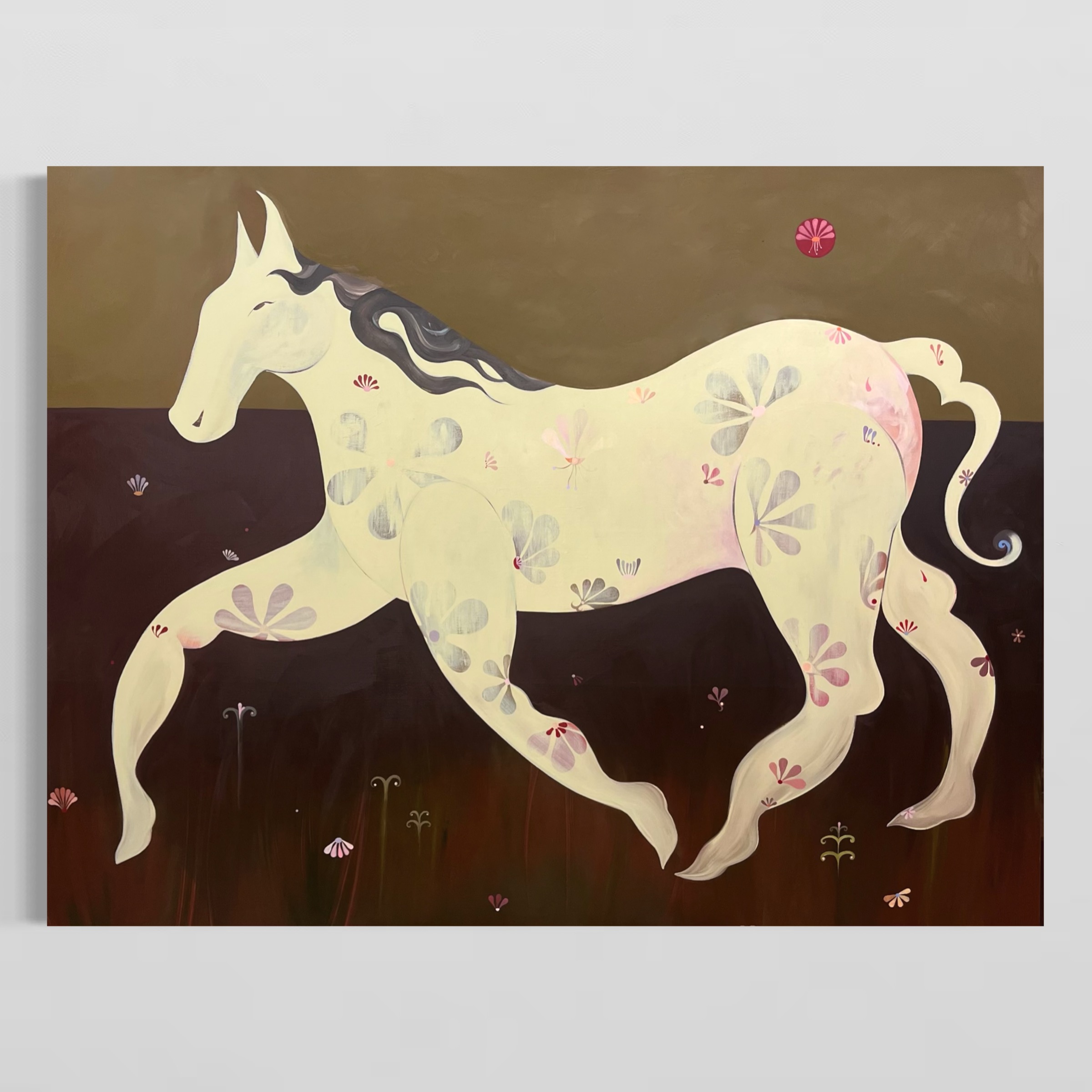 'The Myth of the Red Moon' original painting by Ara Radvilė