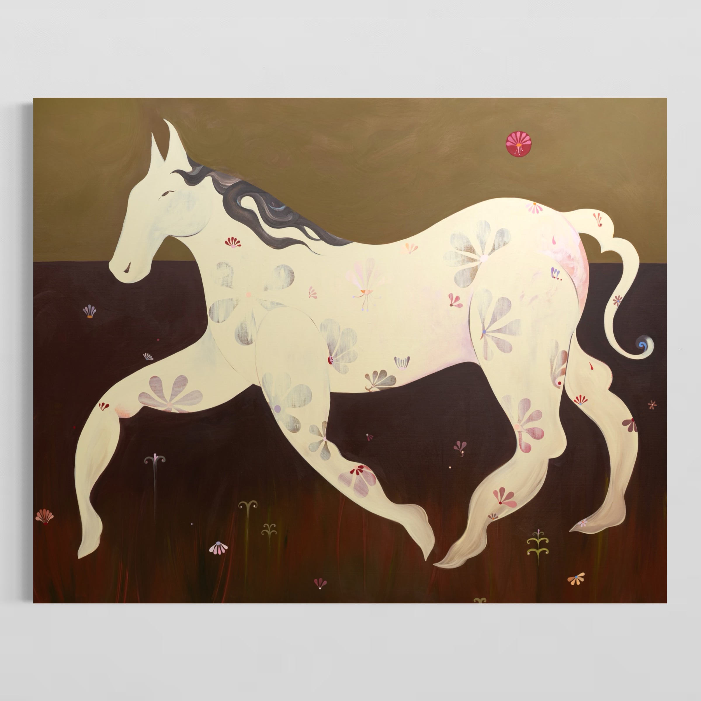 'The Myth of the Red Moon' original painting by Ara Radvilė