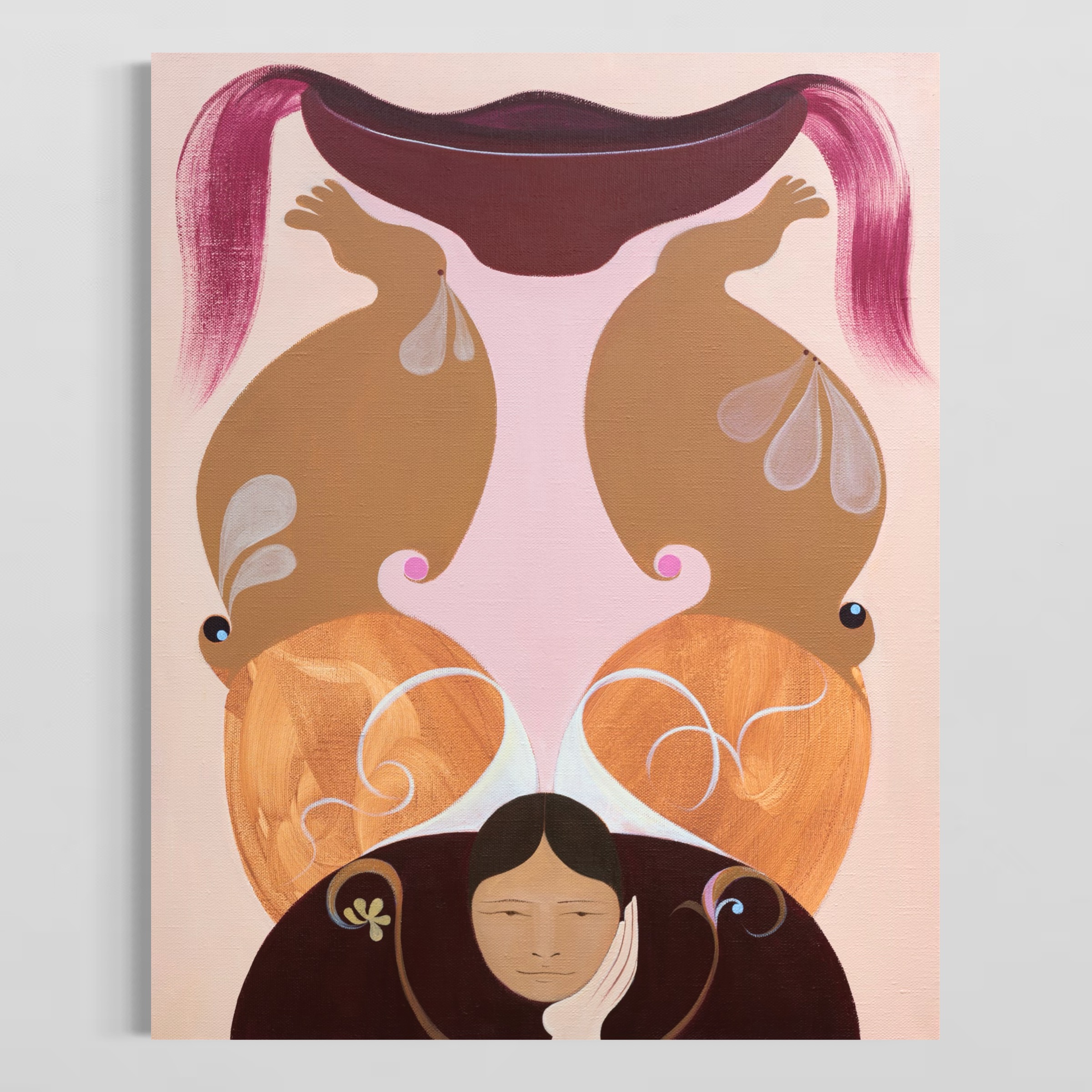 'Soft Talk, Cherry Feet' original painting by Ara Radvilė