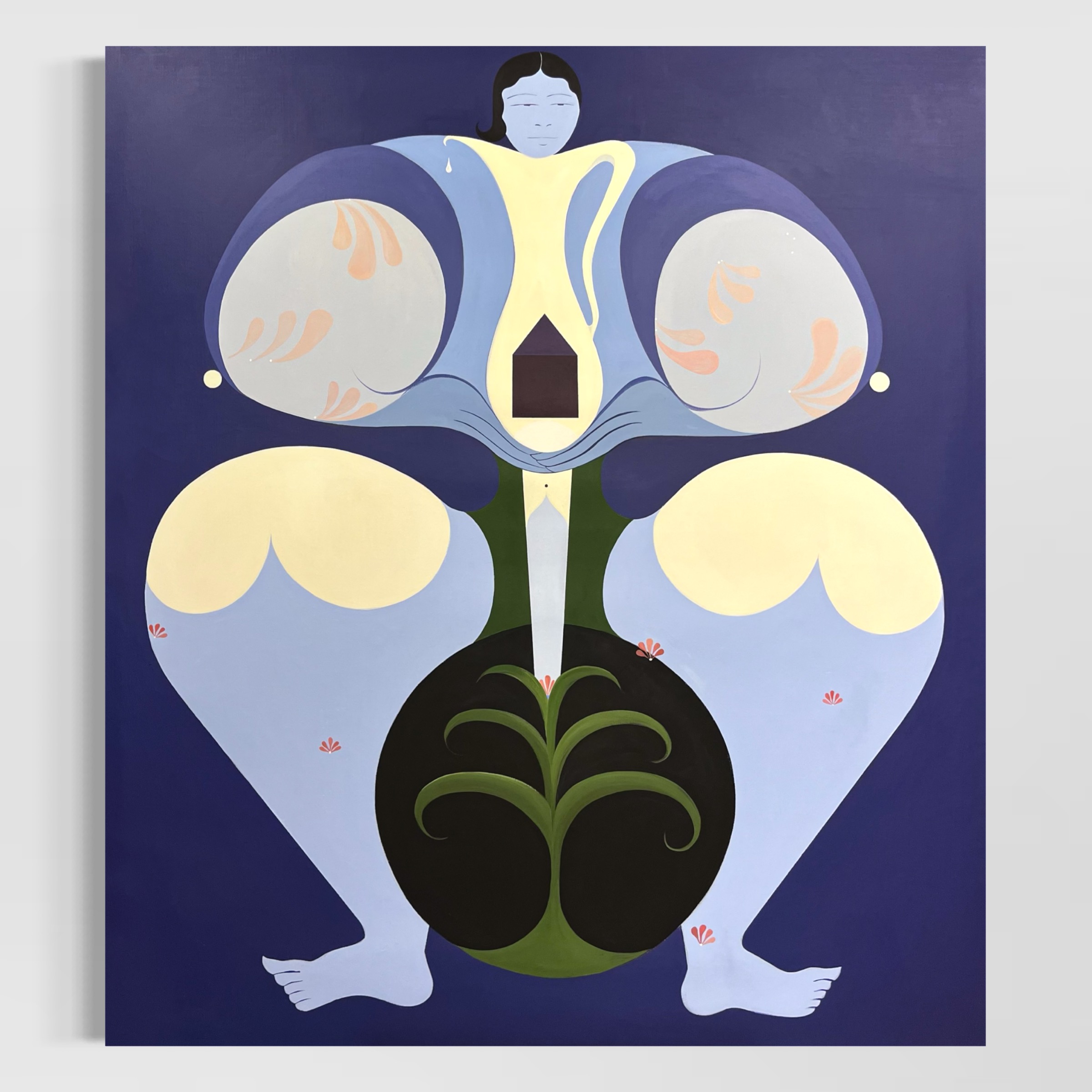 'A House in the Shadow of a Magnolia' original painting by Ara Radvilė