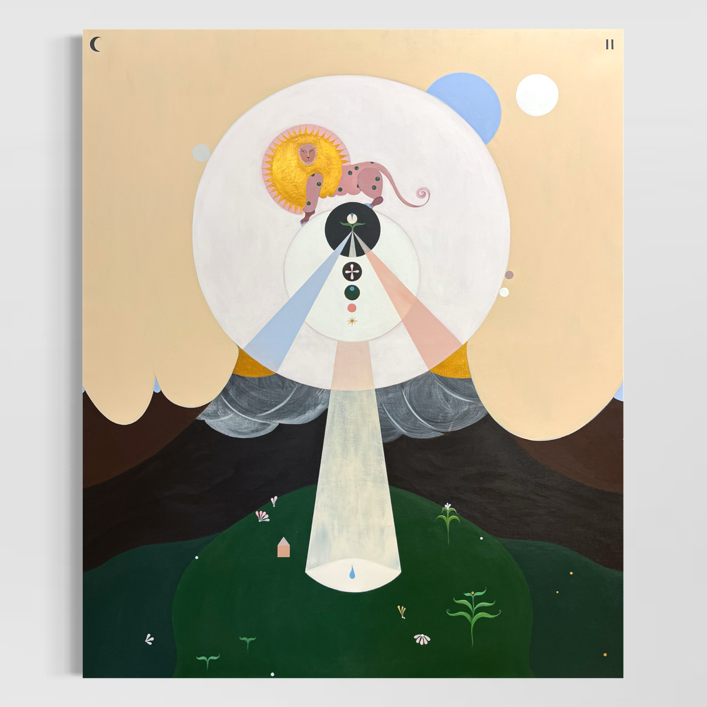 'II – The Seer (Tarot)' original painting by Ara Radvilė