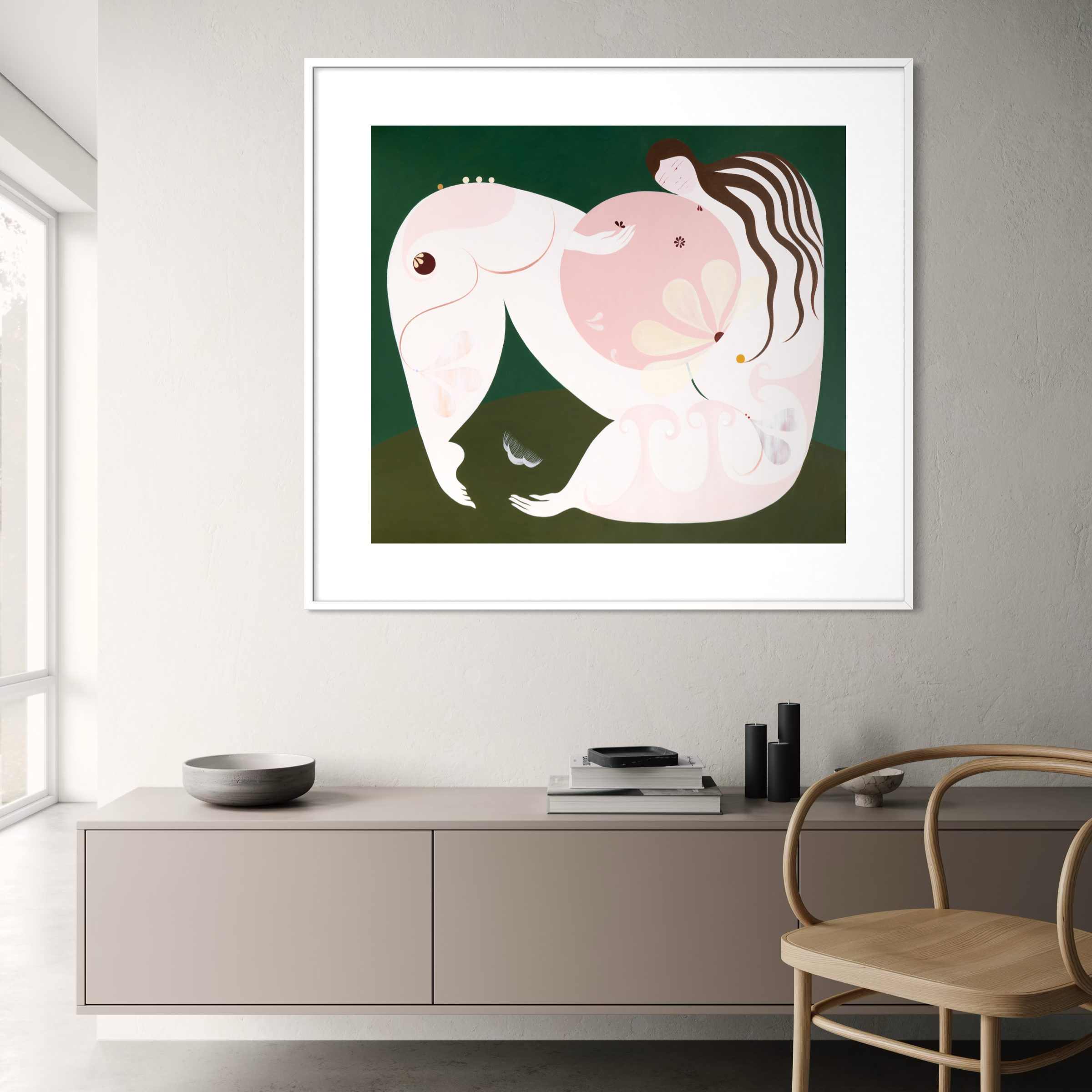 Mermaids’ Combs limited edition print by Ara Radvilė. Size: XL