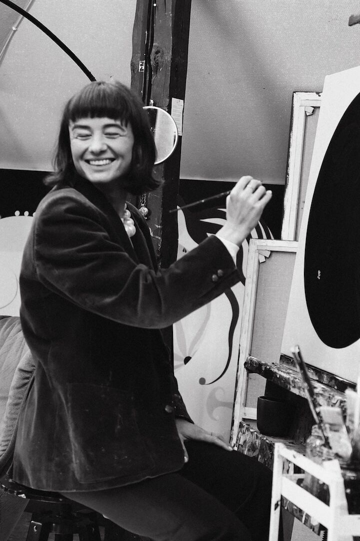 Painter Ara Radvilė in her Vilnius studio