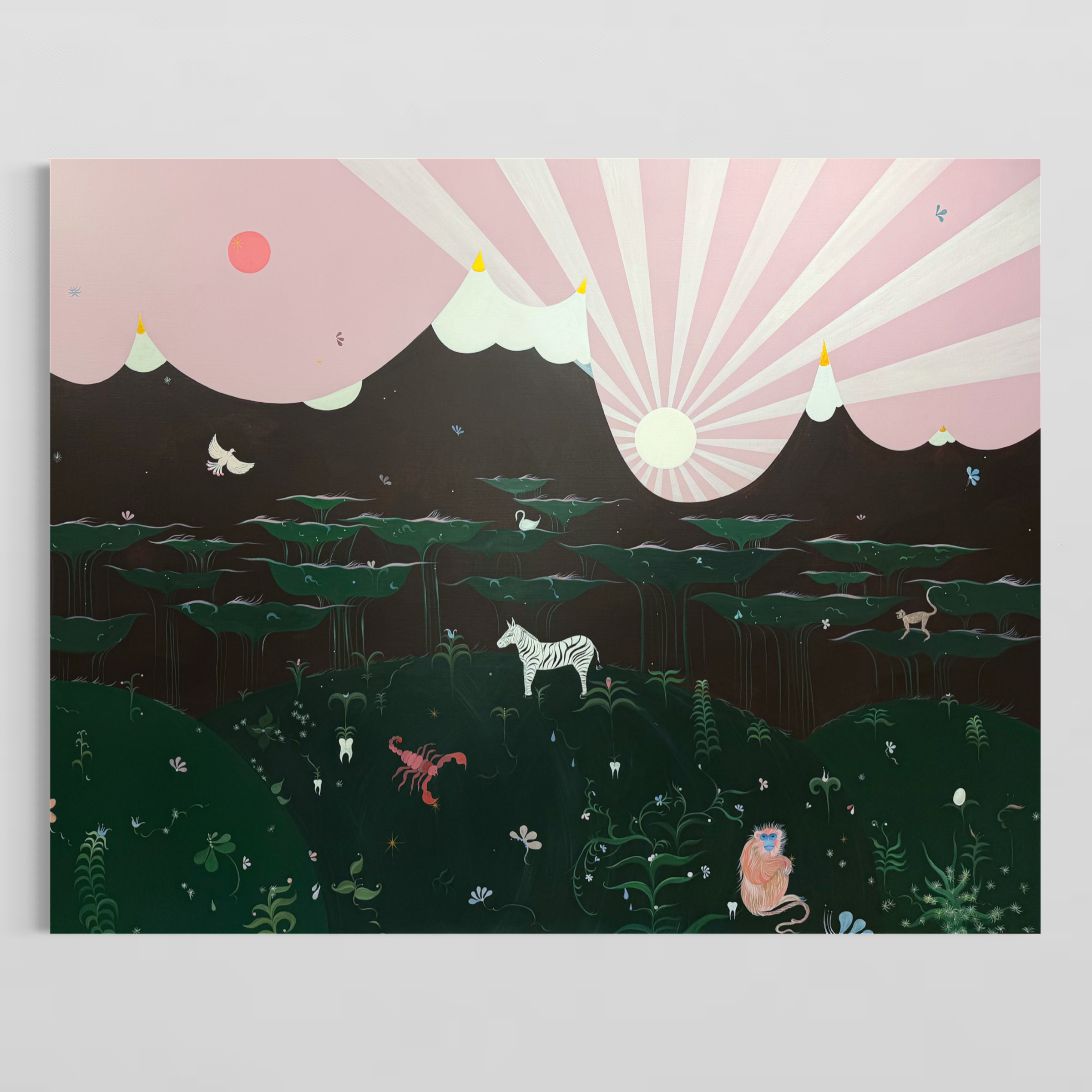 '6: Root, Bone and Beasts' original painting by Ara Radvilė