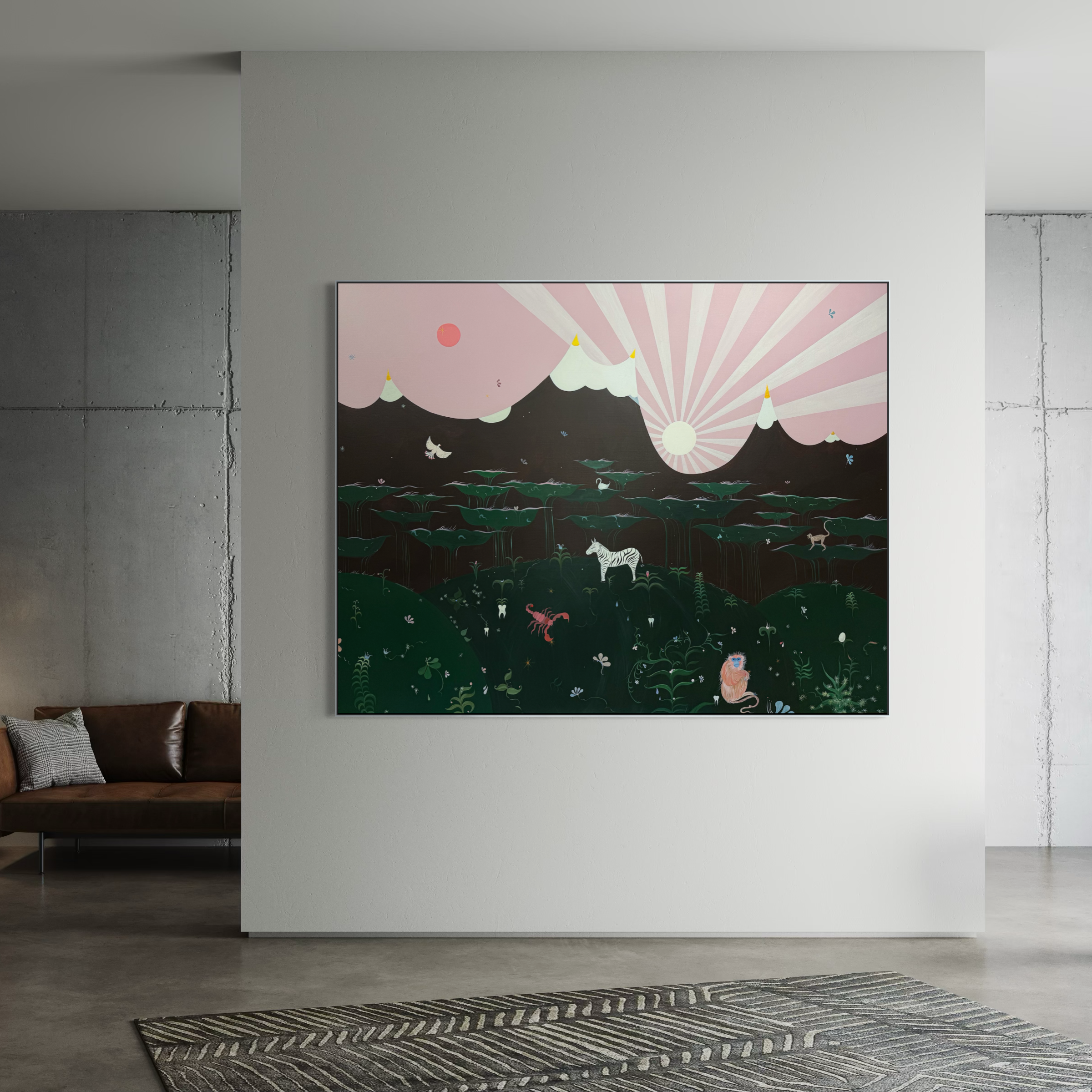 '6: Root, Bone and Beasts' original painting by Ara Radvilė. Interior 1.