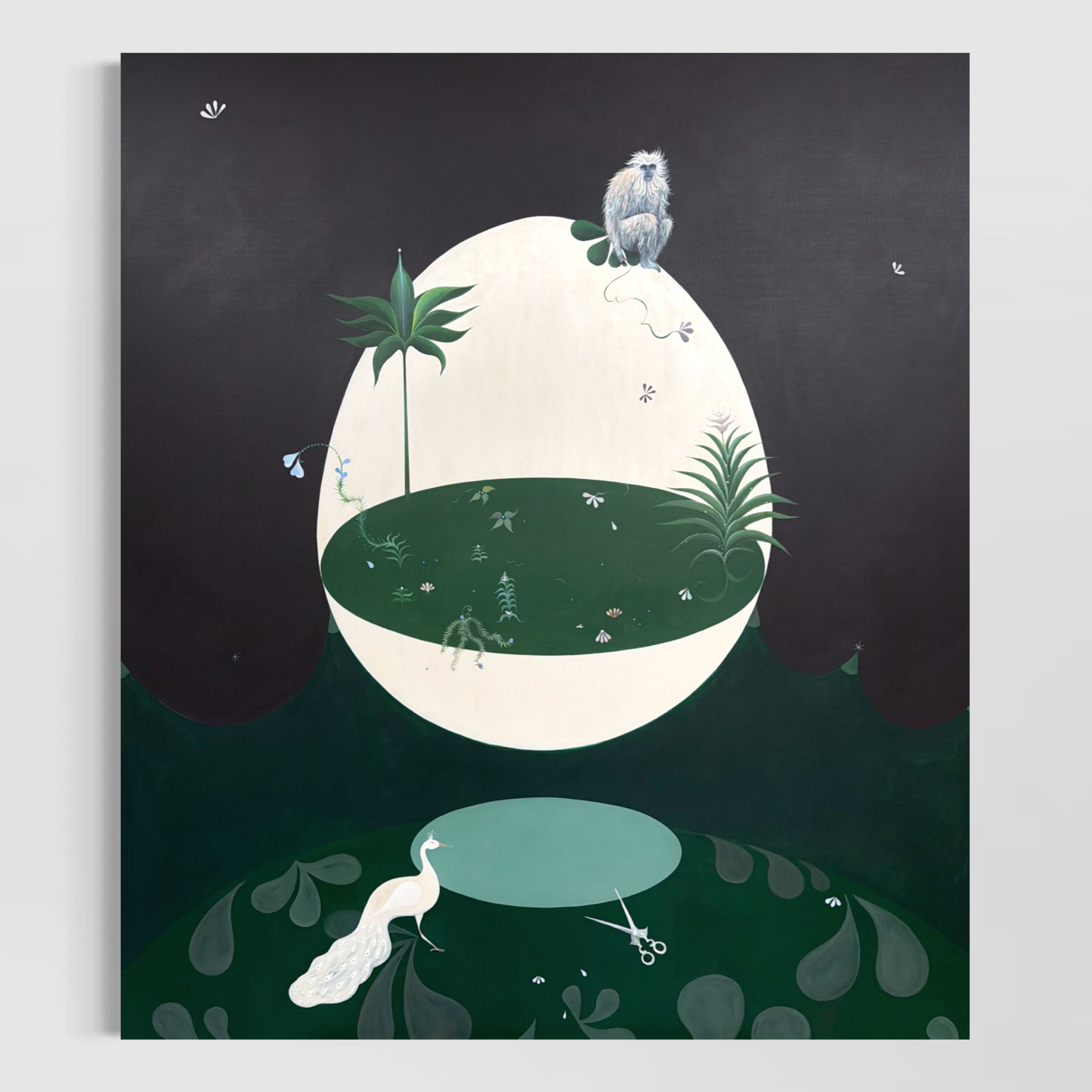 'The Last Gibbon: Place I Protect' original painting by Ara Radvilė