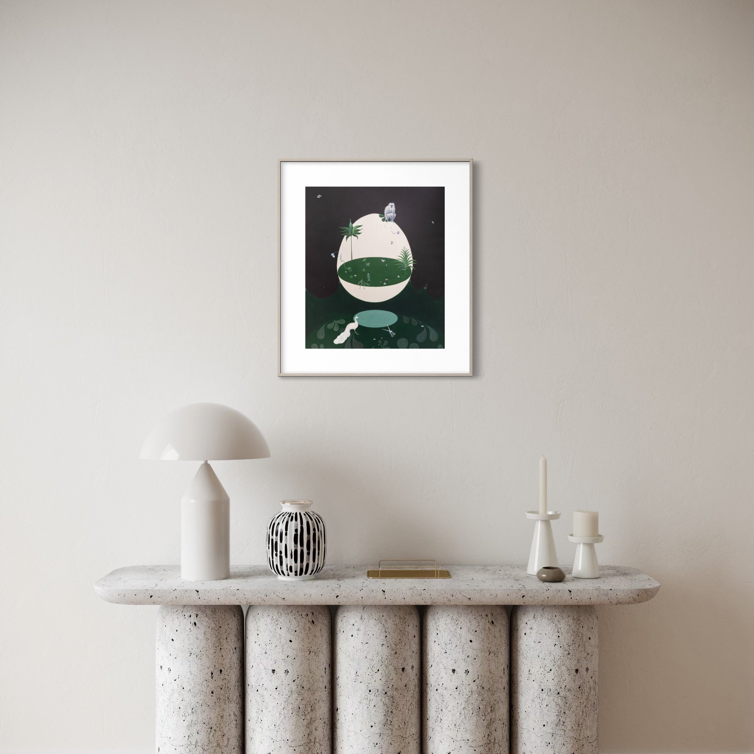 'The Last Gibbon: Place I Protect' original painting by Ara Radvilė. Size: S