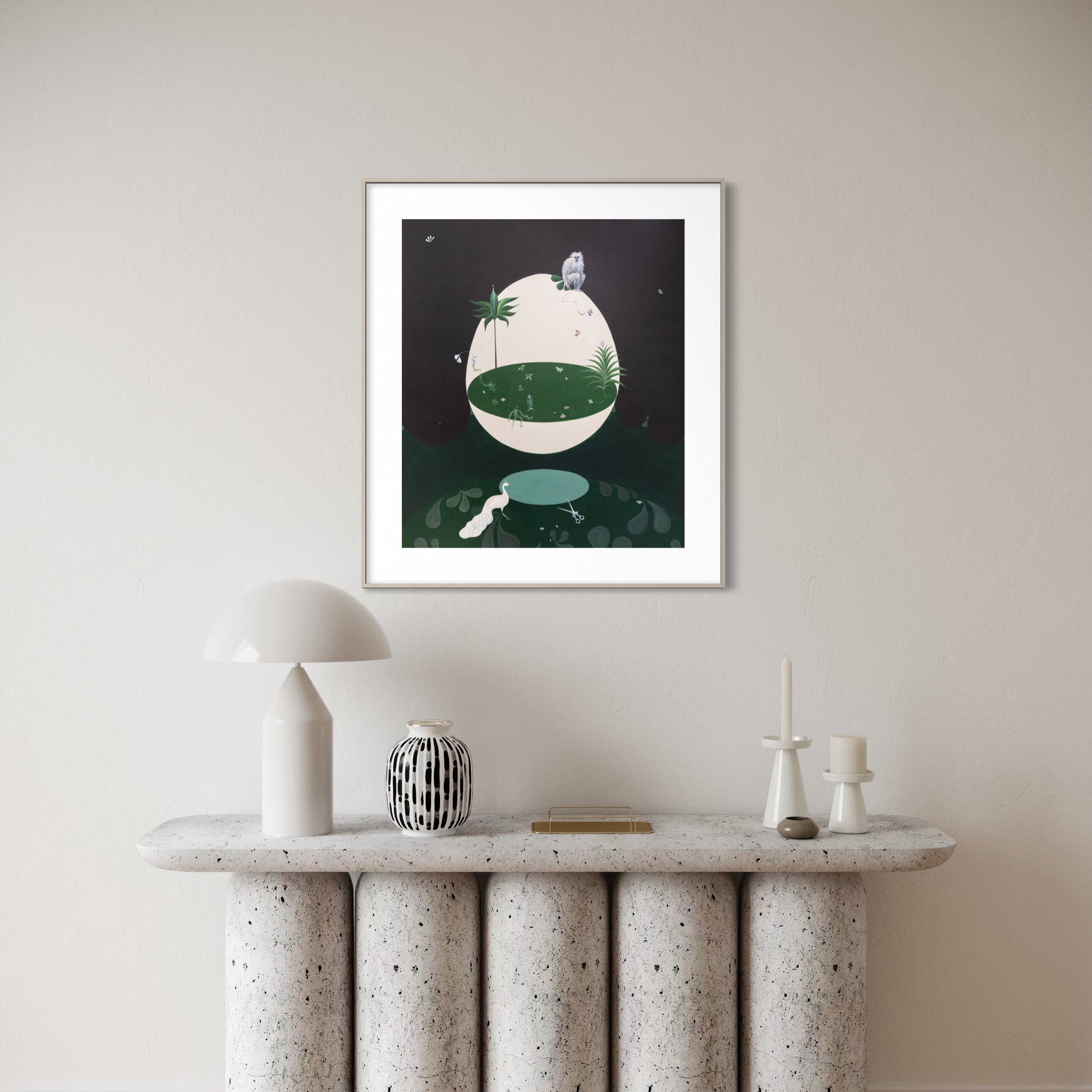 'The Last Gibbon: Place I Protect' original painting by Ara Radvilė. Size: M
