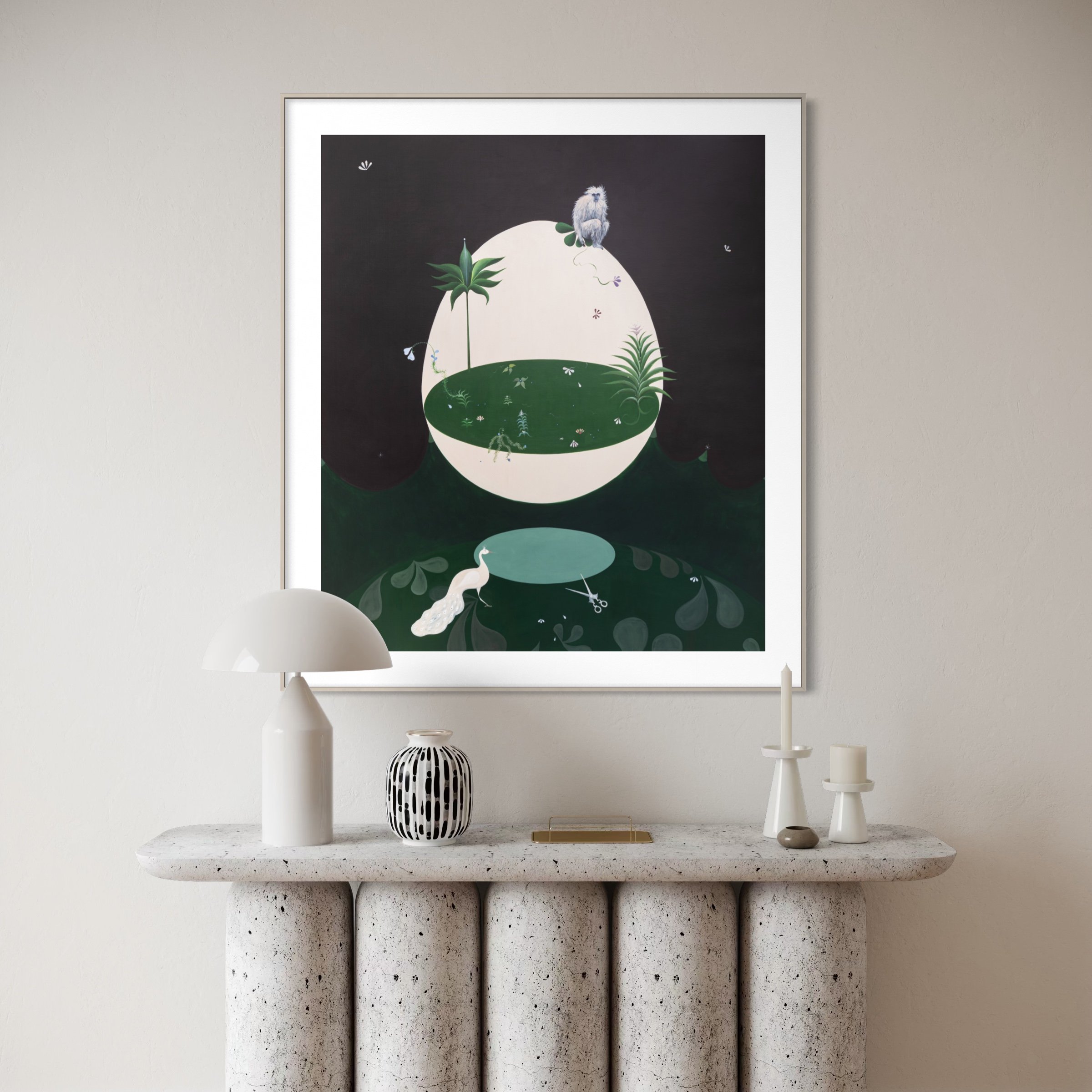 'The Last Gibbon: Place I Protect' original painting by Ara Radvilė. Size: XL