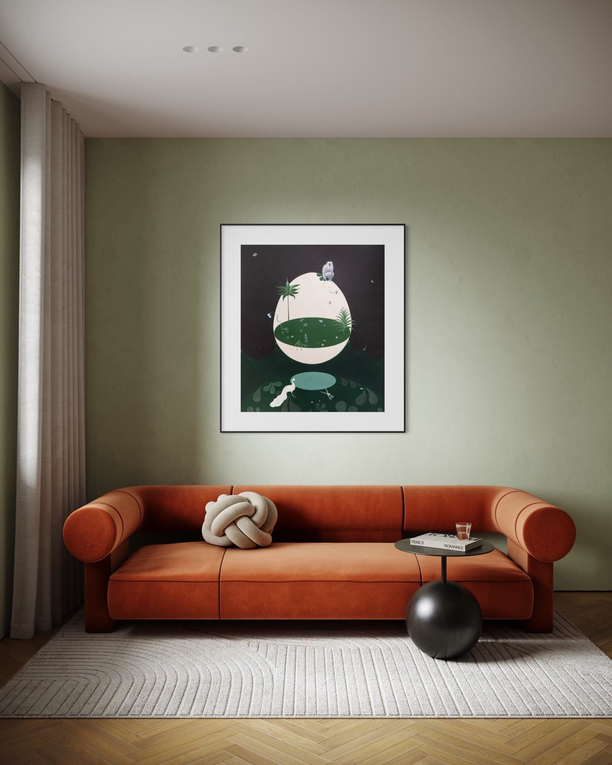 'The Last Gibbon: Place I Protect' original painting by Ara Radvilė. Size: XL